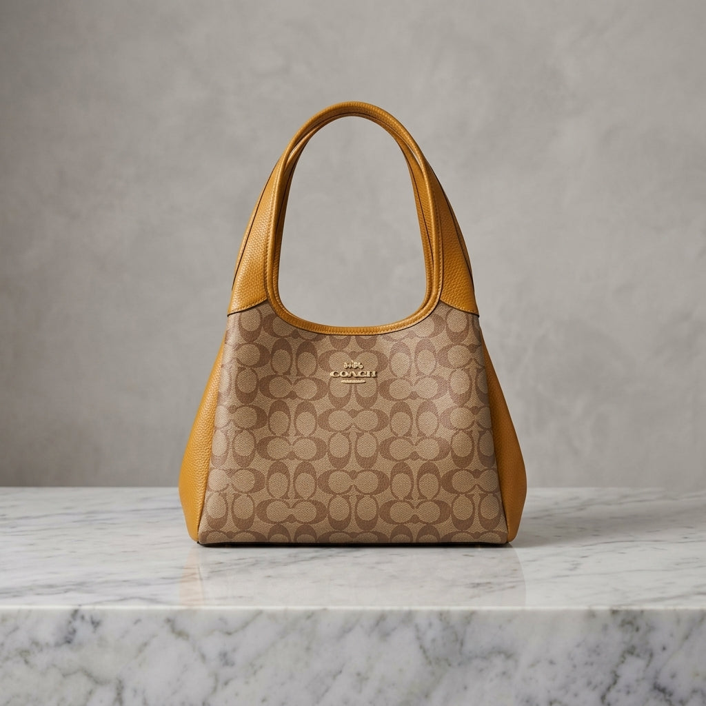 Pebbled Leatherette Hobo Bag | Curved Shoulder Tote Purse