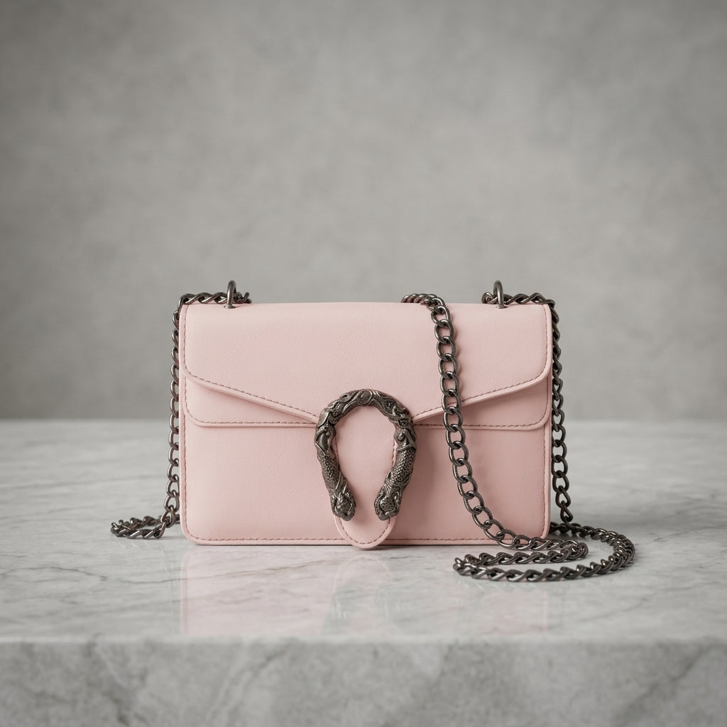 Elegant Black Chain Crossbody Handbag