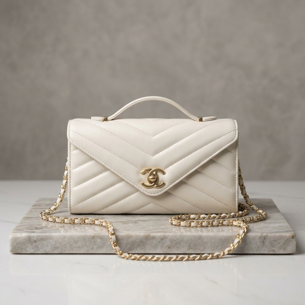 Quilted Envelope Chain Wallet & Clutch Bag