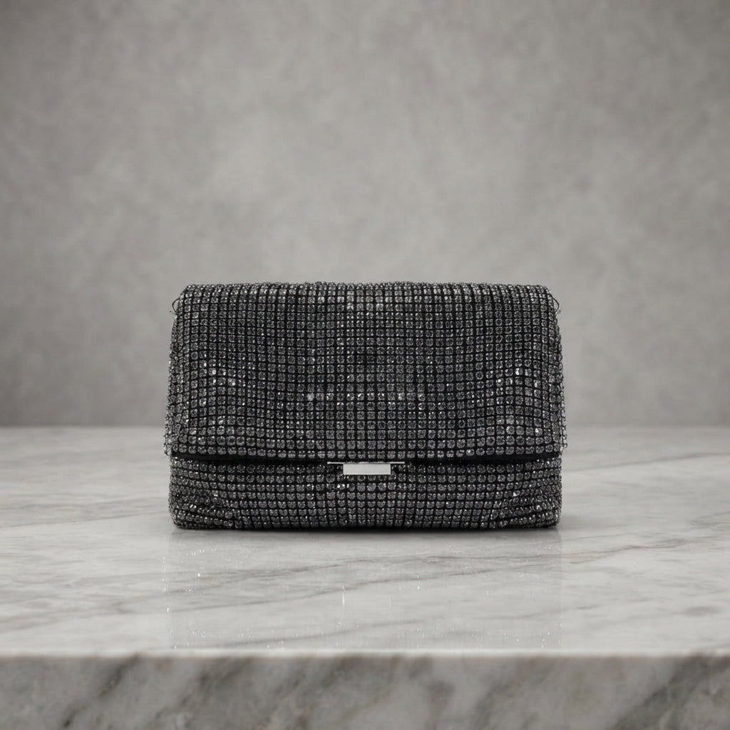 Dazzling Full-Rhinestone Evening Clutch Box Bag