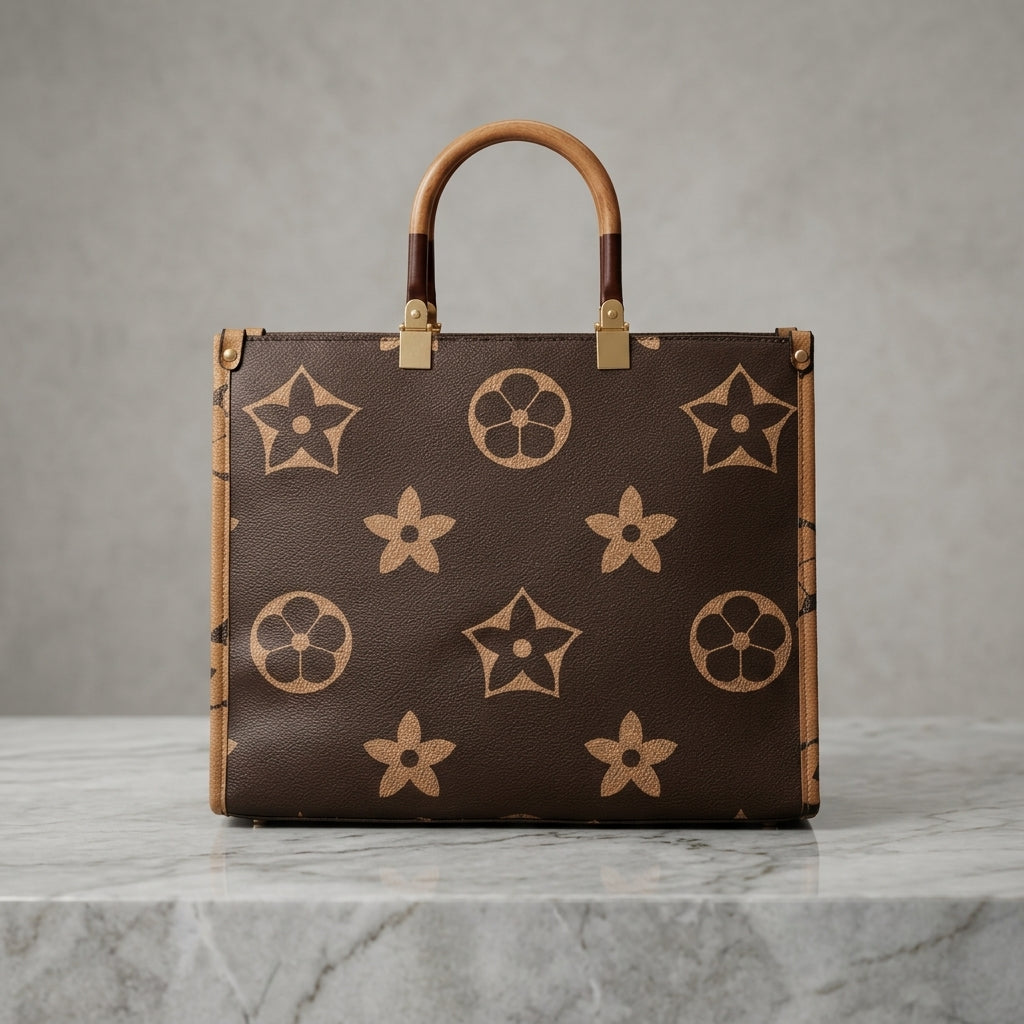Luxe Signature Print Tote Bag