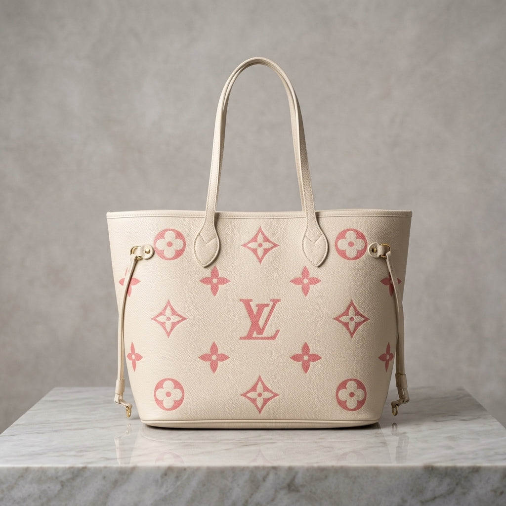 Blush Monogram Everyday Tote Bag