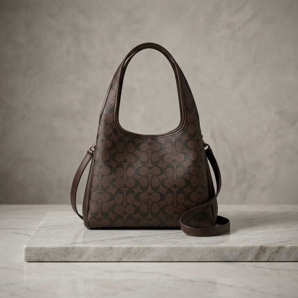 Pebbled Leatherette Hobo Bag | Curved Shoulder Tote Purse