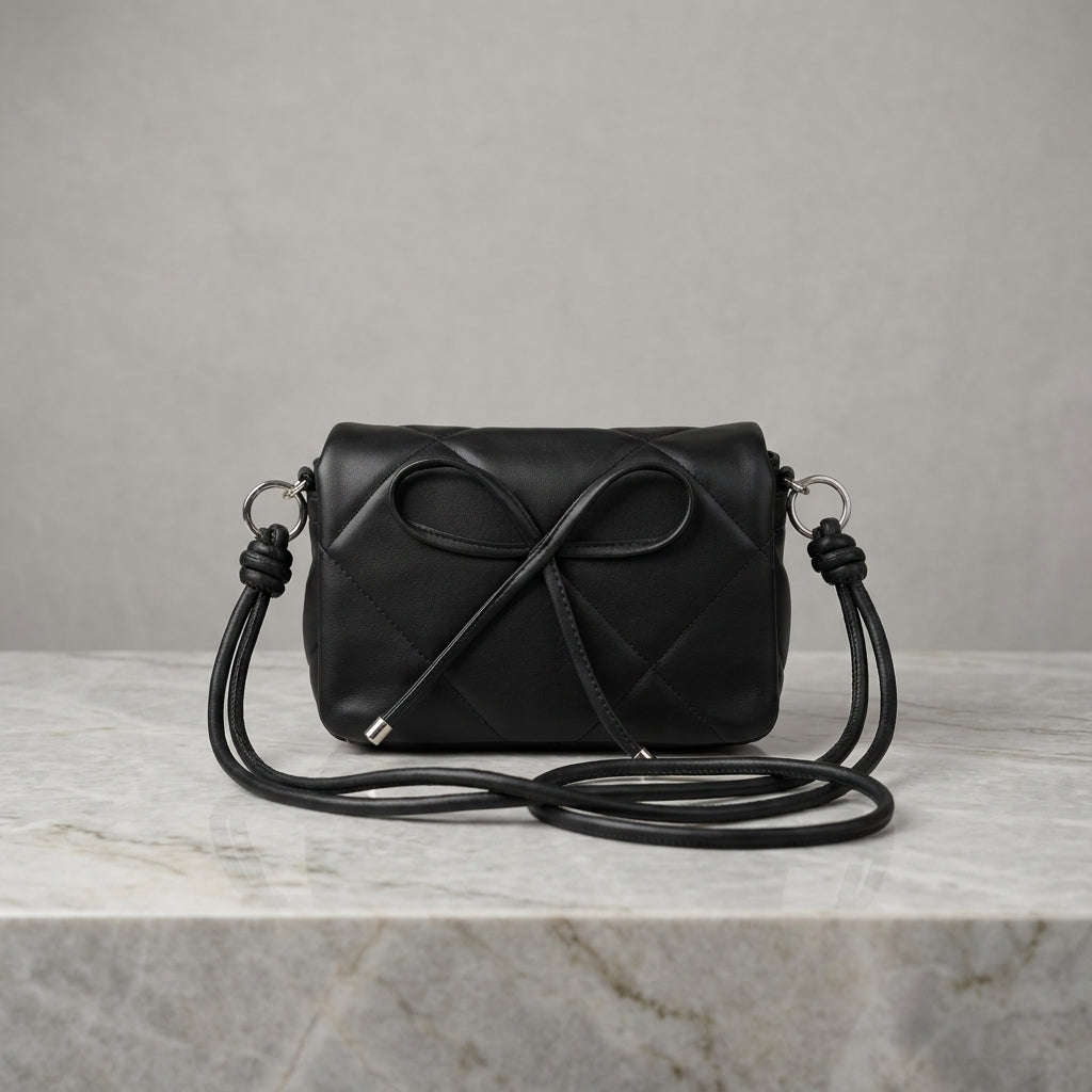 Bella Bow Quilted Crossbody Bag