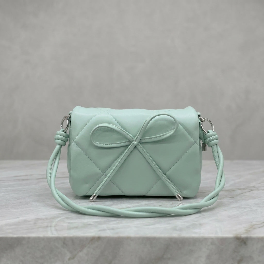 Bella Bow Quilted Crossbody Bag