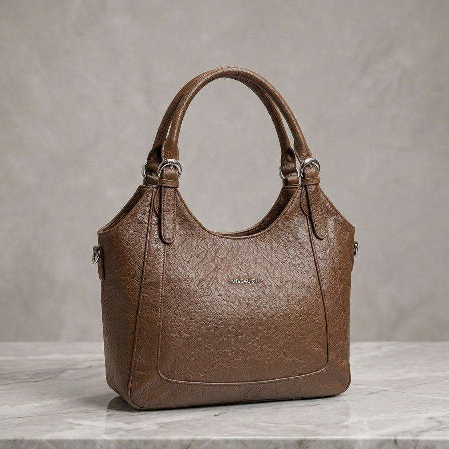 Mint Green Textured Leather Hobo Shoulder Bag – Pastel Bucket Handbag