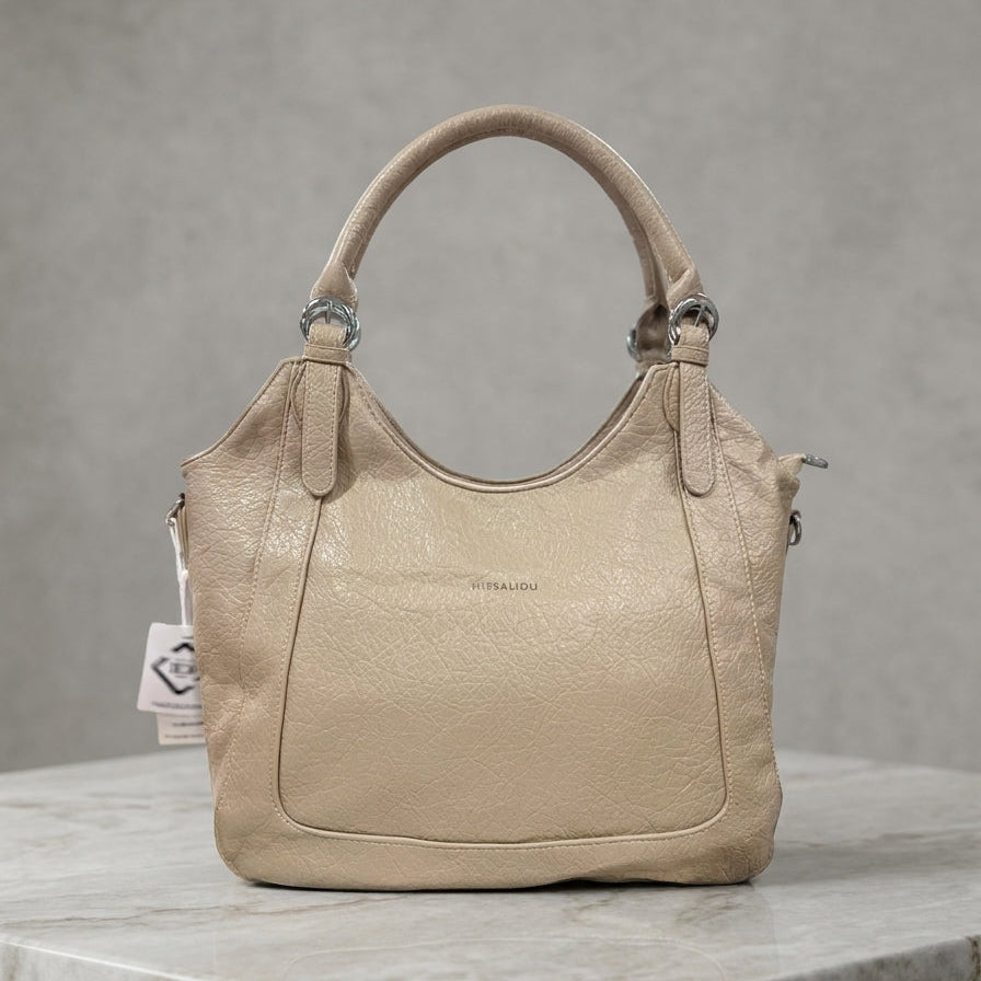 Mint Green Textured Leather Hobo Shoulder Bag – Pastel Bucket Handbag